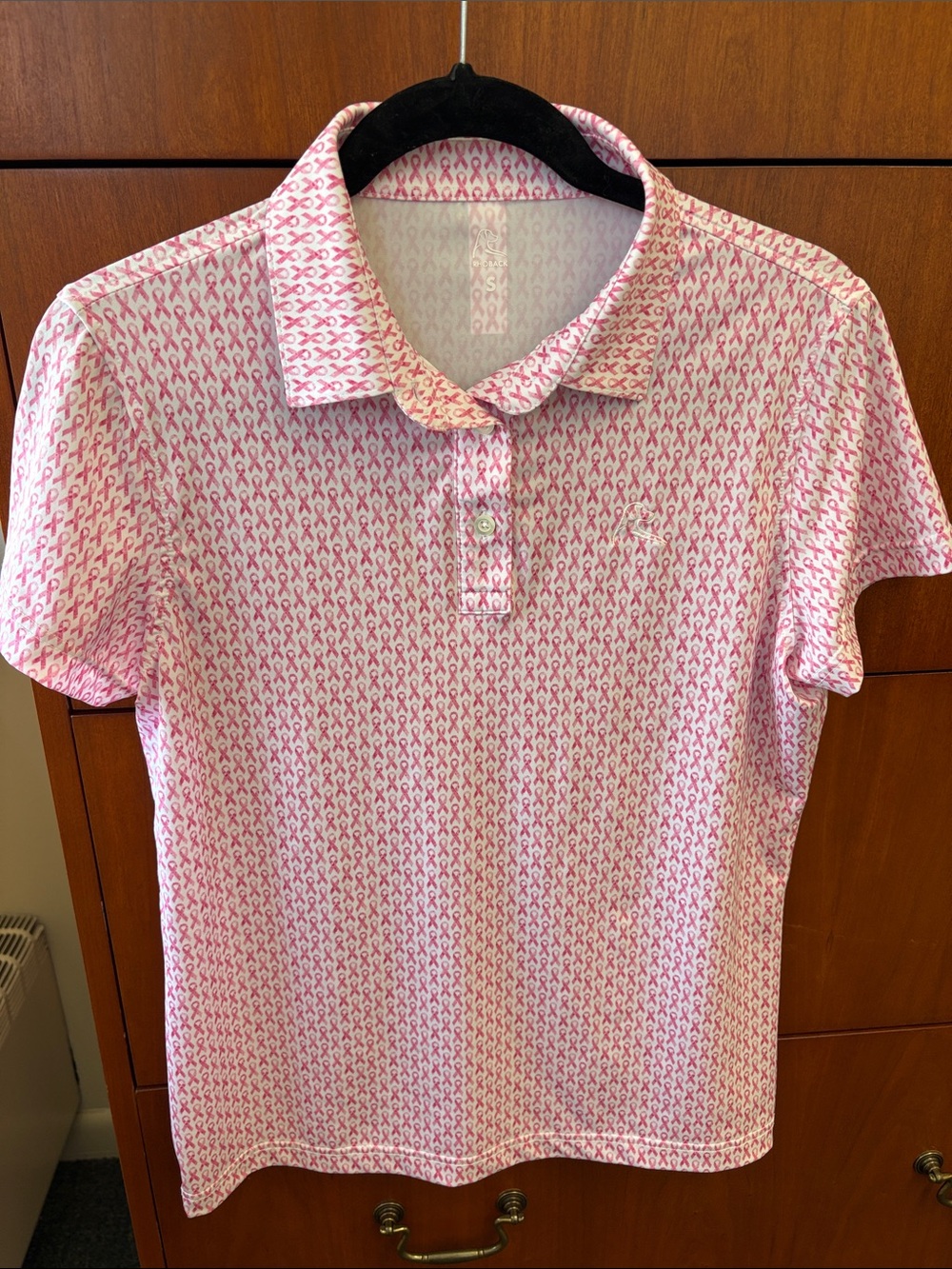 Rhoback Women’s Pink Breast Cancer Polo Top